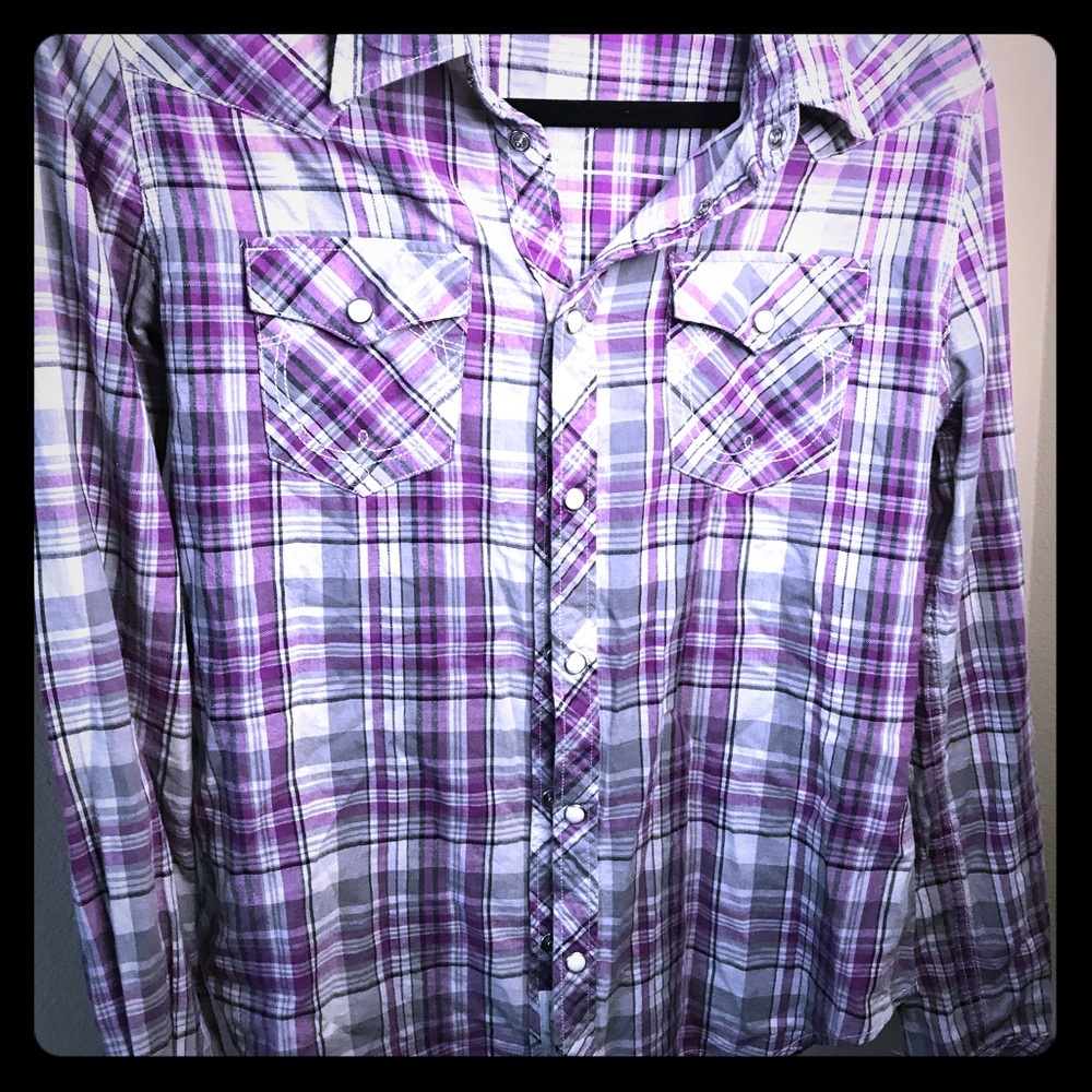 True Religion women plotted shirt